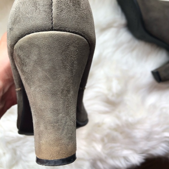 Grey suede ankle booties. Aerosoles brand. - Picture 8 of 9